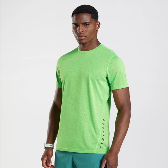 Gymshark Other - Gymshark Sport T Shirt Slim Fit Flip Lime Green Black Marl Size XS